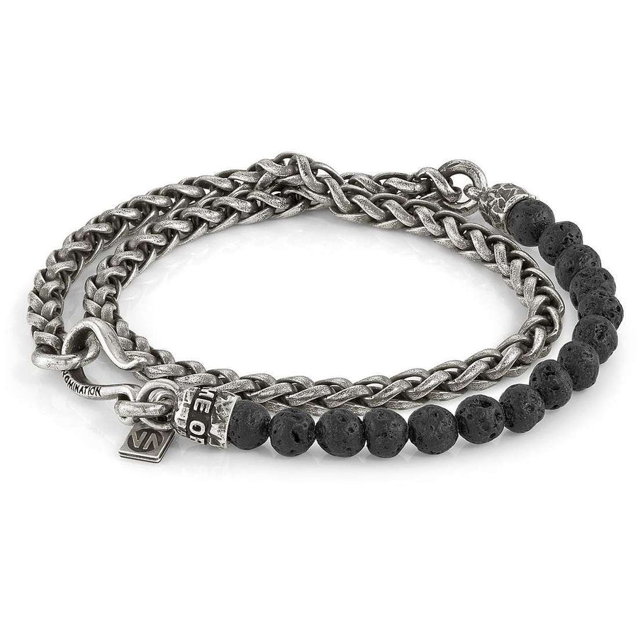 Freedom Bracelet in Brass & Natural Stone
