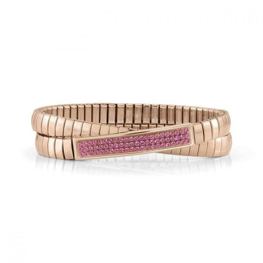 Glitter Stretch Double Bracelet in Rose Gold
