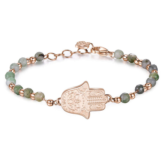 HAND OF FATIMA GREEN CHAKRA BRACELET | Brosway Italia | Luby 