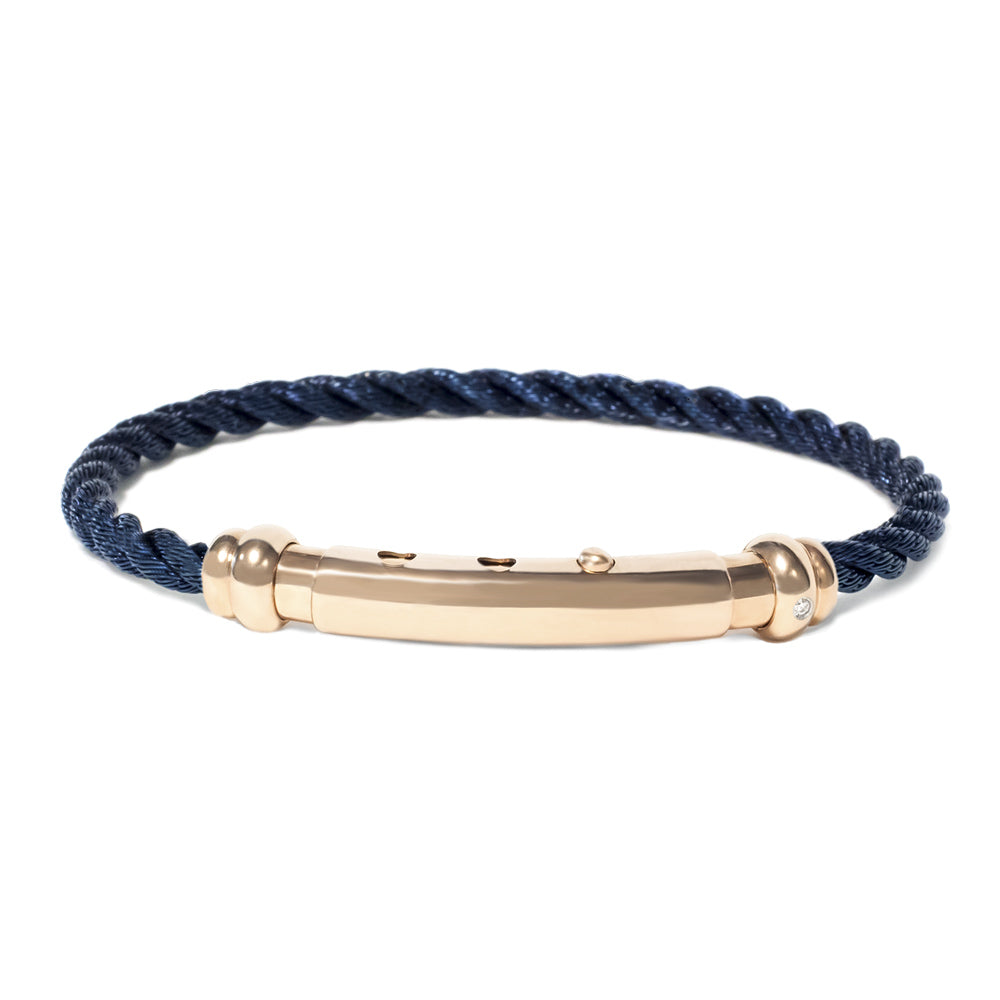 Borsari Rose Stainless Steel Rope Bangle