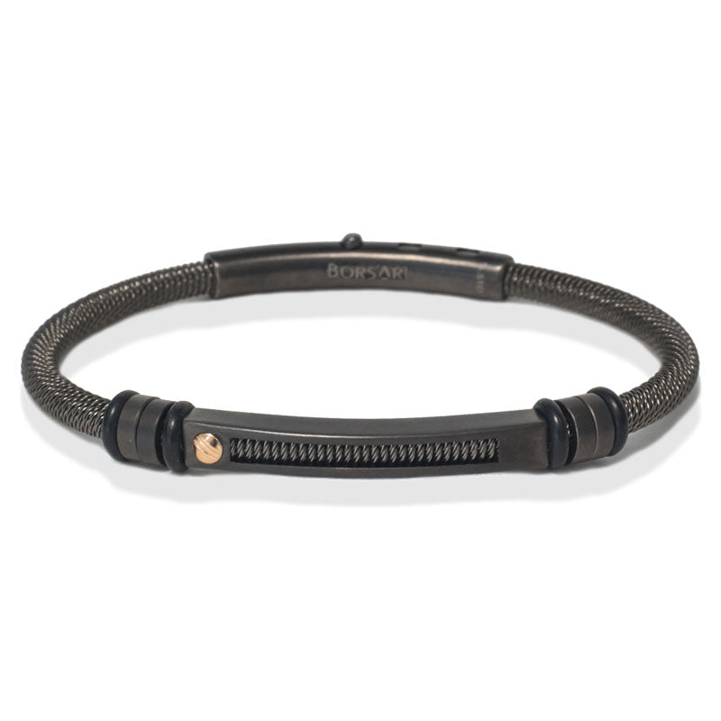 Audace Stainless Steel Bangle / One 18K Gold Screw