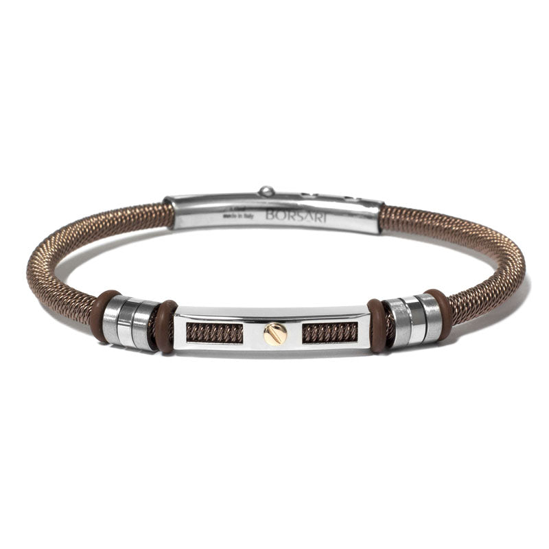 Stainless-Steel Bracelet with Rose-Gold Screw | BORSARI | Luby 