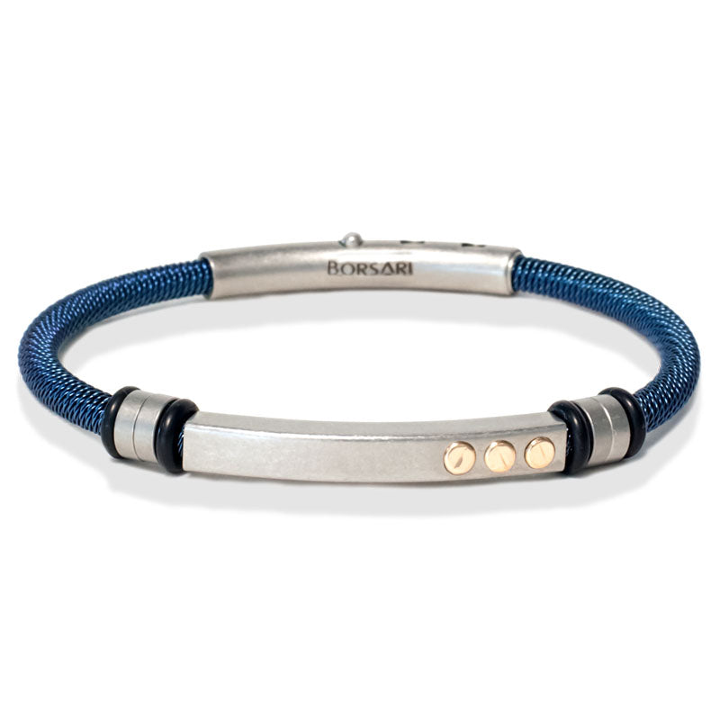 Stainless-Steel Bracelet with 3 Rose-Gold Screws | BORSARI | Luby 