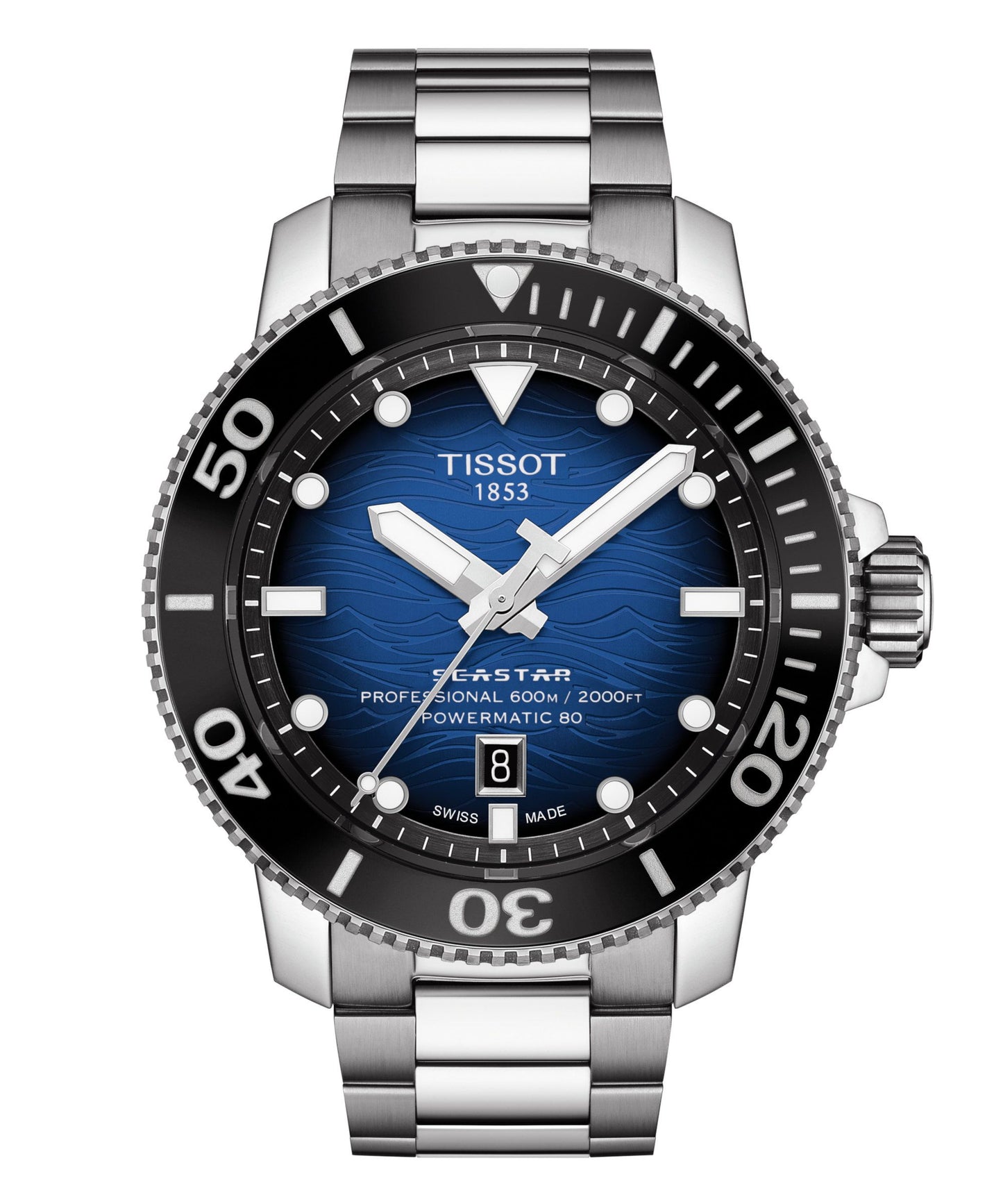 Seastar 2000 Powermatic 80 (Silver/Black/Blue) | Tissot | Luby 