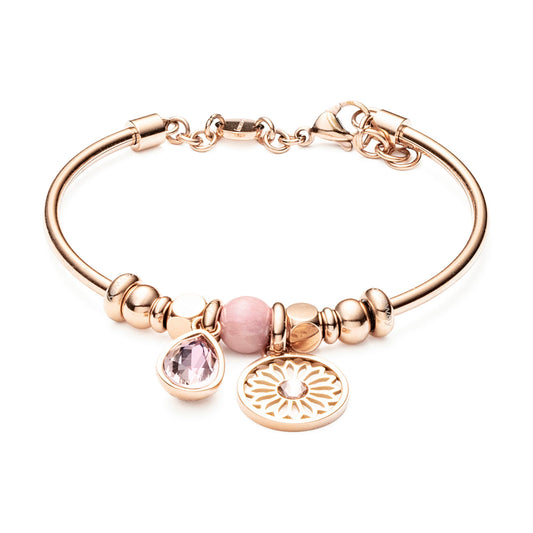 Très Jolie Rhodonite Stone Mini Bracelet (Rose-Gold) | Brosway Italia | Luby 