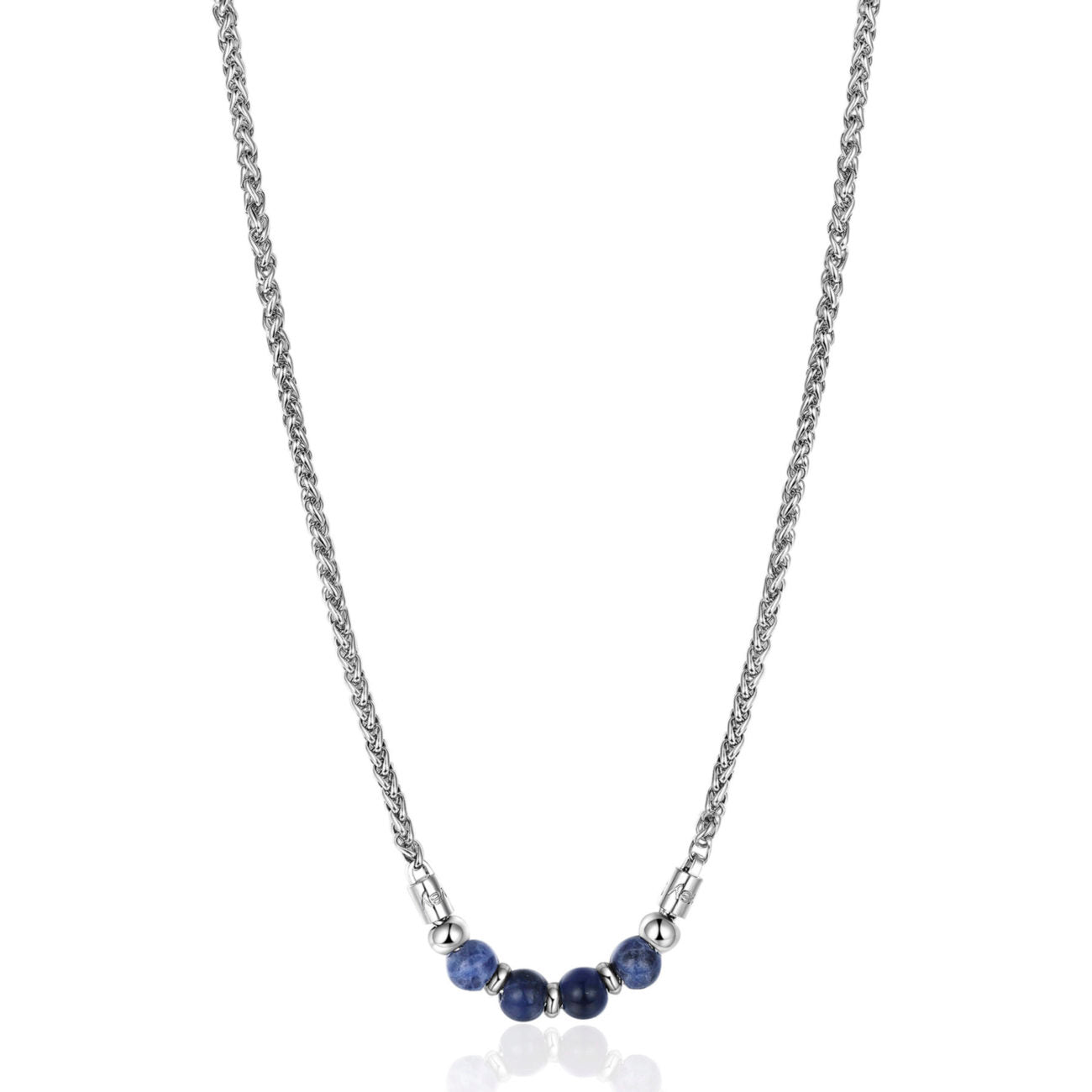 TJ Man Sodalite Stones Necklace (Silver) | Brosway Italia | Luby 