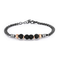 TJ Man Lava Stones Bracelet (Gray) | Brosway Italia | Luby 