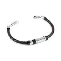 Bullet Leather Bracelet (Black) | Brosway Italia | Luby 