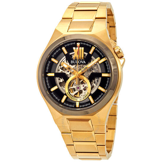 Mens Classic Black & Gold Watch | Bulova | Luby 