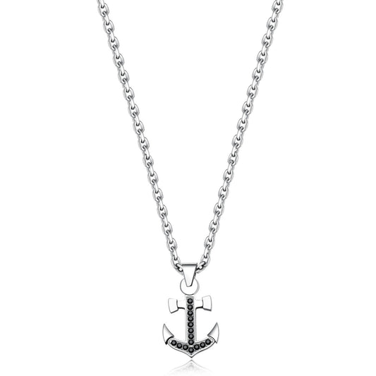 Voyage Anchor Pendant Necklace (Silver) | Brosway Italia | Luby 