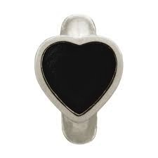 Black Heart Charm (Silver/Black) | Endless Jewelry | Luby 