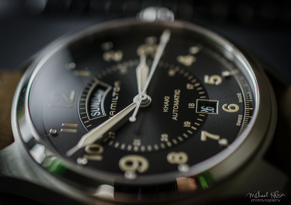 Khaki Automatic Field Day Date (Black-Brown) | Hamilton | Luby 