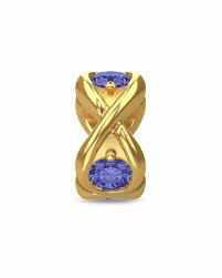 Dije océano azul infinito de Tanzania (dorado/azul)