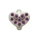Amethyst Heart of Love Charm (Silver/Purple) | Endless Jewelry | Luby 