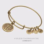 Letter U Charm Bangle Bracelet (Gold) | Alex and Ani | Luby 