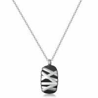 StoneAge Black Pendant Necklace (Silver-Black) | Brosway Italia | Luby 