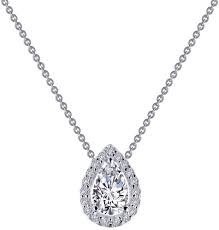 Pearl-Shaped Halo Necklace | LAFONN | Luby 