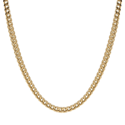 Gold Steel Franco Link Necklace 24” | ARZ Steel | Luby 