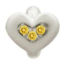 Citrine Triple Love Charm (Silver/Yellow) | Endless Jewelry | Luby 