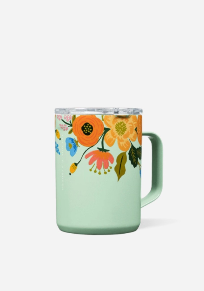 LIVELY FLORAL MINT MUG | CORKCICLE | Luby 
