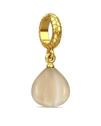 Champagne Snake Eye Charm (Gold)
