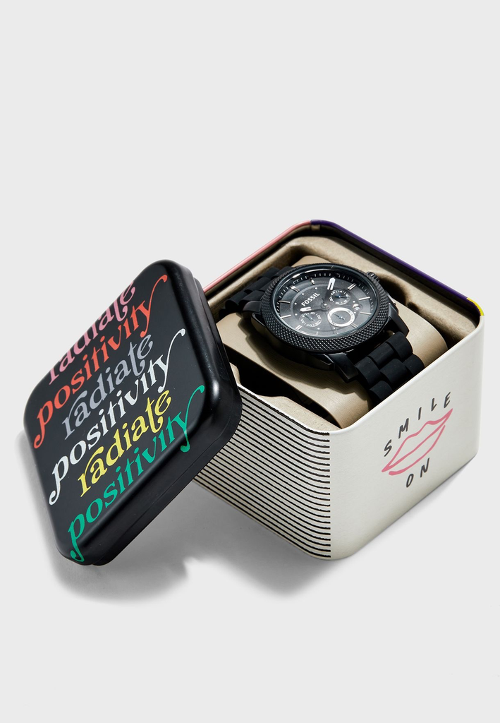 Machine Chronograph Watch (Black) | Fossil | Luby 