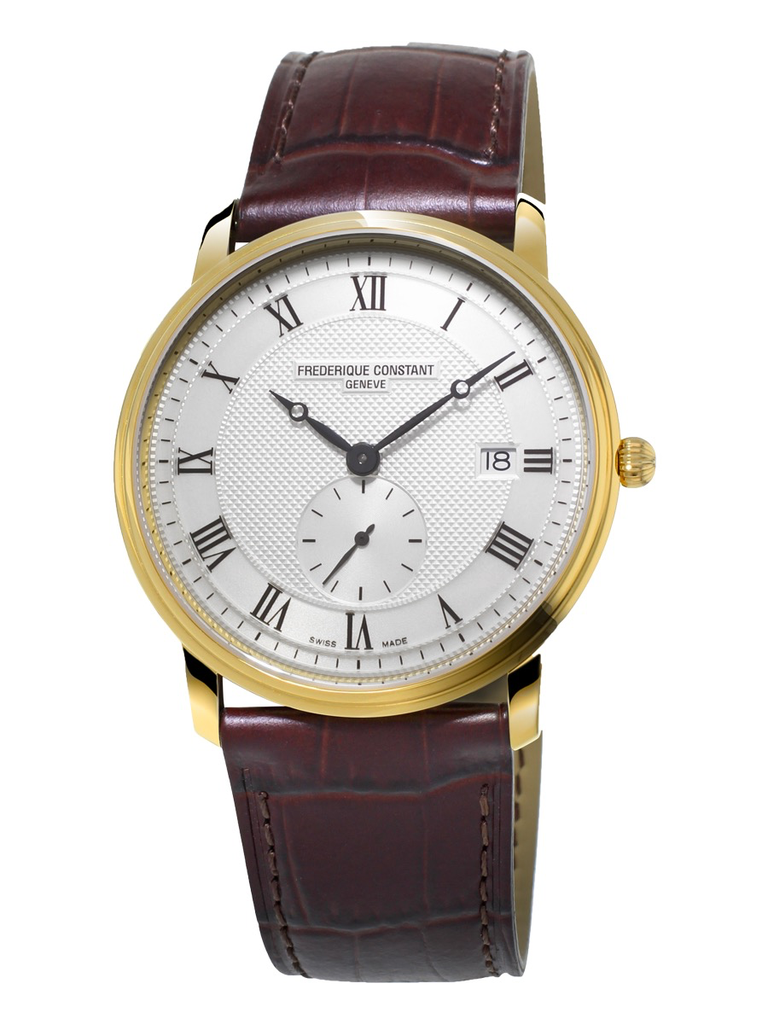 Slimline Gents Small Seconds (White-Gold) | Frederique Constant | Luby 