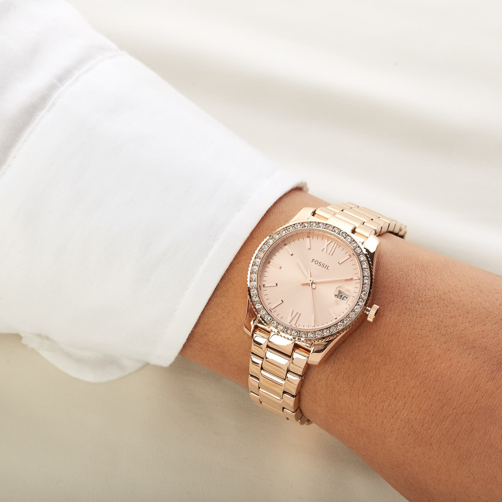 Ladies Scarlette Mini Watch (Rose-Gold) | Fossil | Luby 