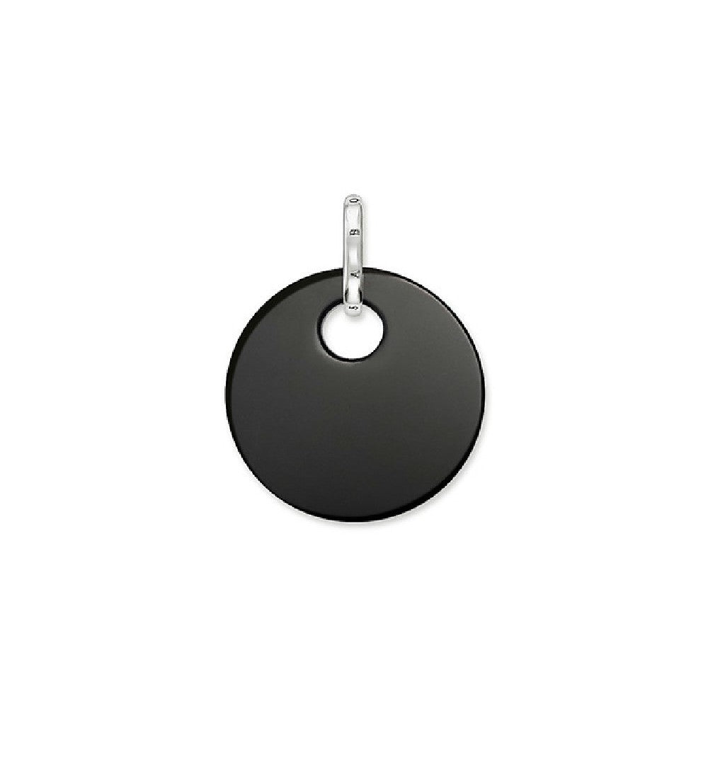 Onyx Disc Charm (Silver/Black) | Thomas Sabo | Luby 