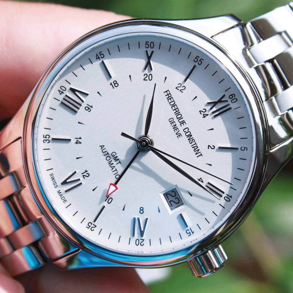 Classics Automatic GMT (Silver) | Frederique Constant | Luby 
