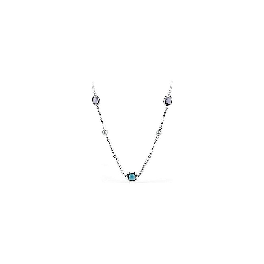 Catherine Pearl and Crystals Steel Necklace (Silver) | Brosway Italia | Luby 