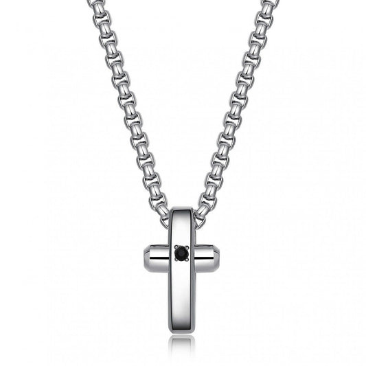 Crux Silver Cross Necklace (Silver) | Brosway Italia | Luby 