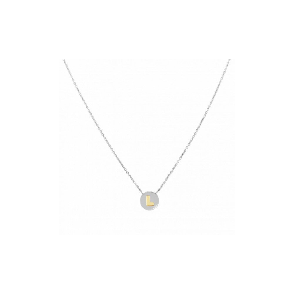 Letter L Silver & Gold Necklace | Nomination Italy | Luby 