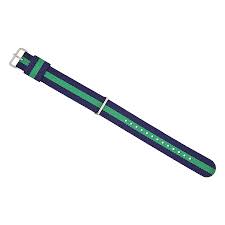Warwick Watch Strap (Navy Blue/Green/Silver) | Daniel Wellington | Luby 