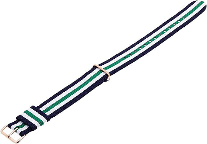 Nottingham Watch Strap (Green/White/Navy Blue/Rose-Gold) | Daniel Wellington | Luby 