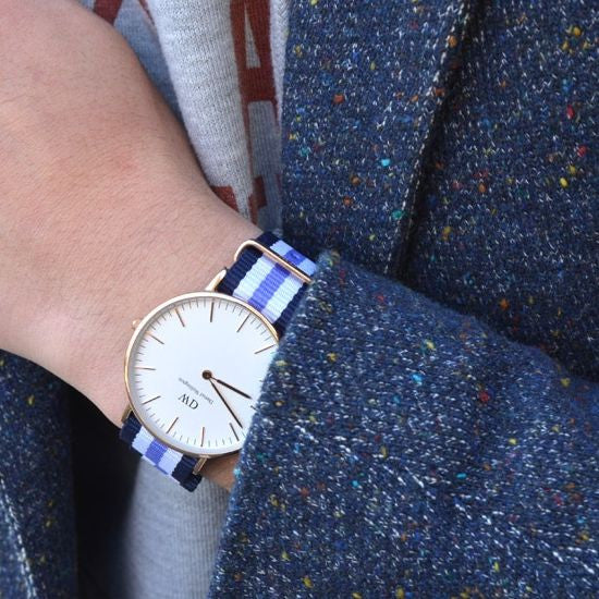 Classic Trinity Watch (Purple-Black/Rose-Gold) | Daniel Wellington | Luby 