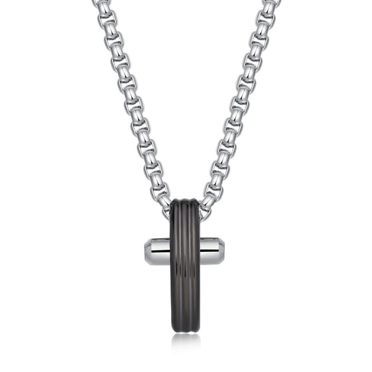 Crux Grey Cross Necklace (Silver) | Brosway Italia | Luby 