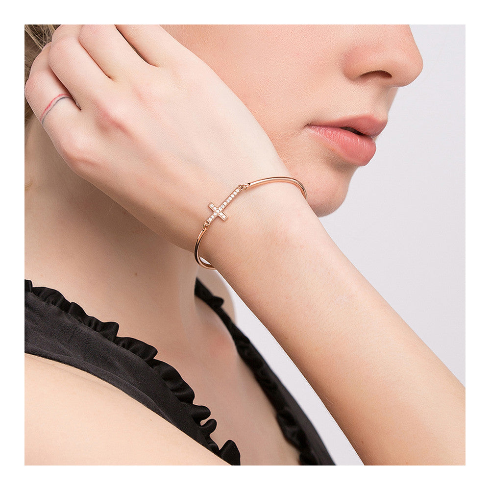 Chakra Cross Pendant Bracelet (Rose-Gold) | Brosway Italia | Luby 