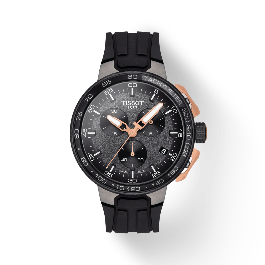 T-Race Cycling Chronograph (Black & Rose Gold) | Tissot | Luby 
