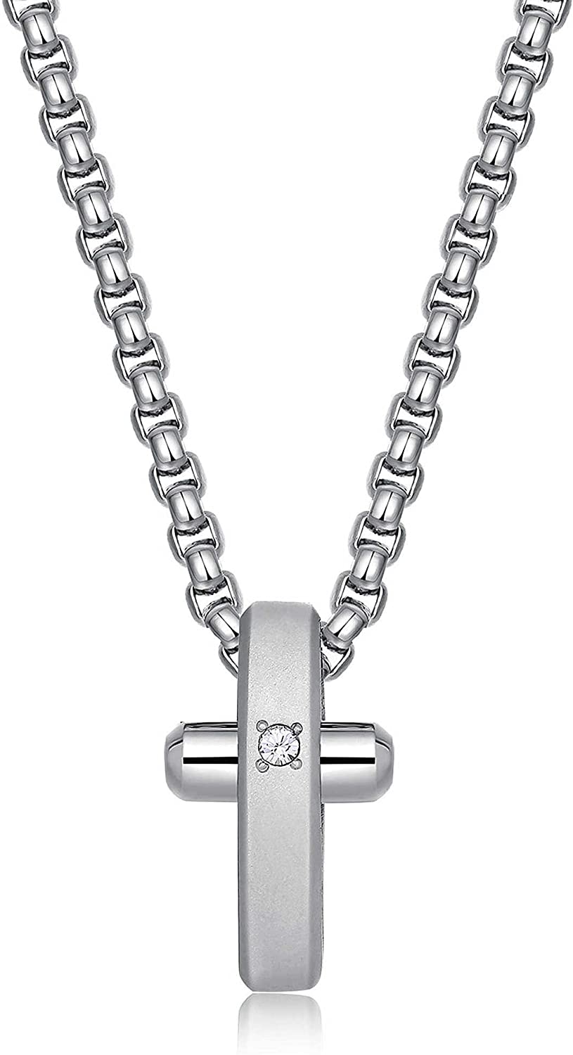Crux Cross Necklace (Silver) | Brosway Italia | Luby 