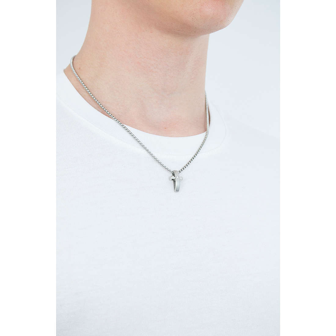 Crux Cross Necklace (Silver) | Brosway Italia | Luby 