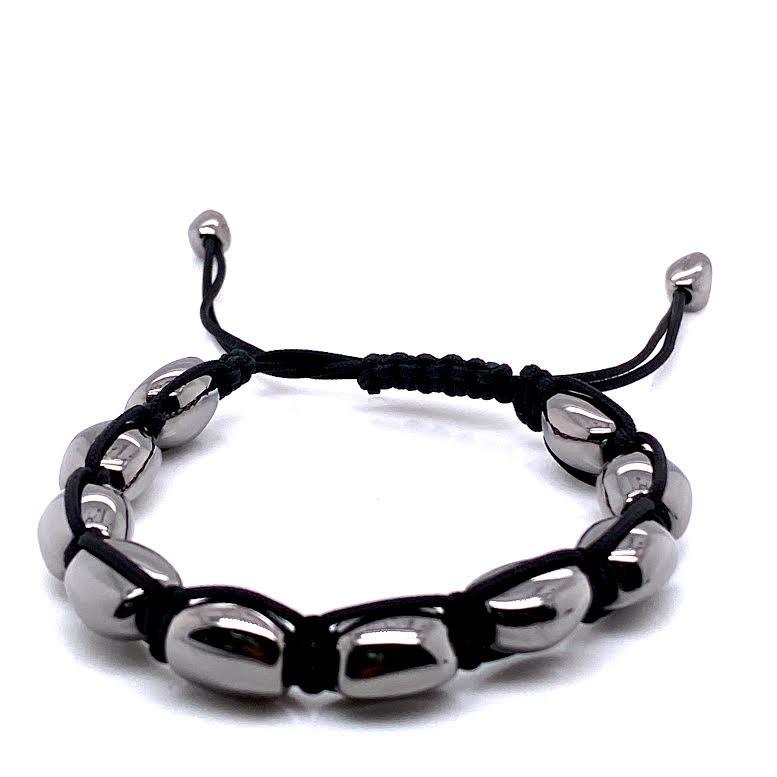 Silver Grey Beads Bracelet (Silver) | Pesavento | Luby 