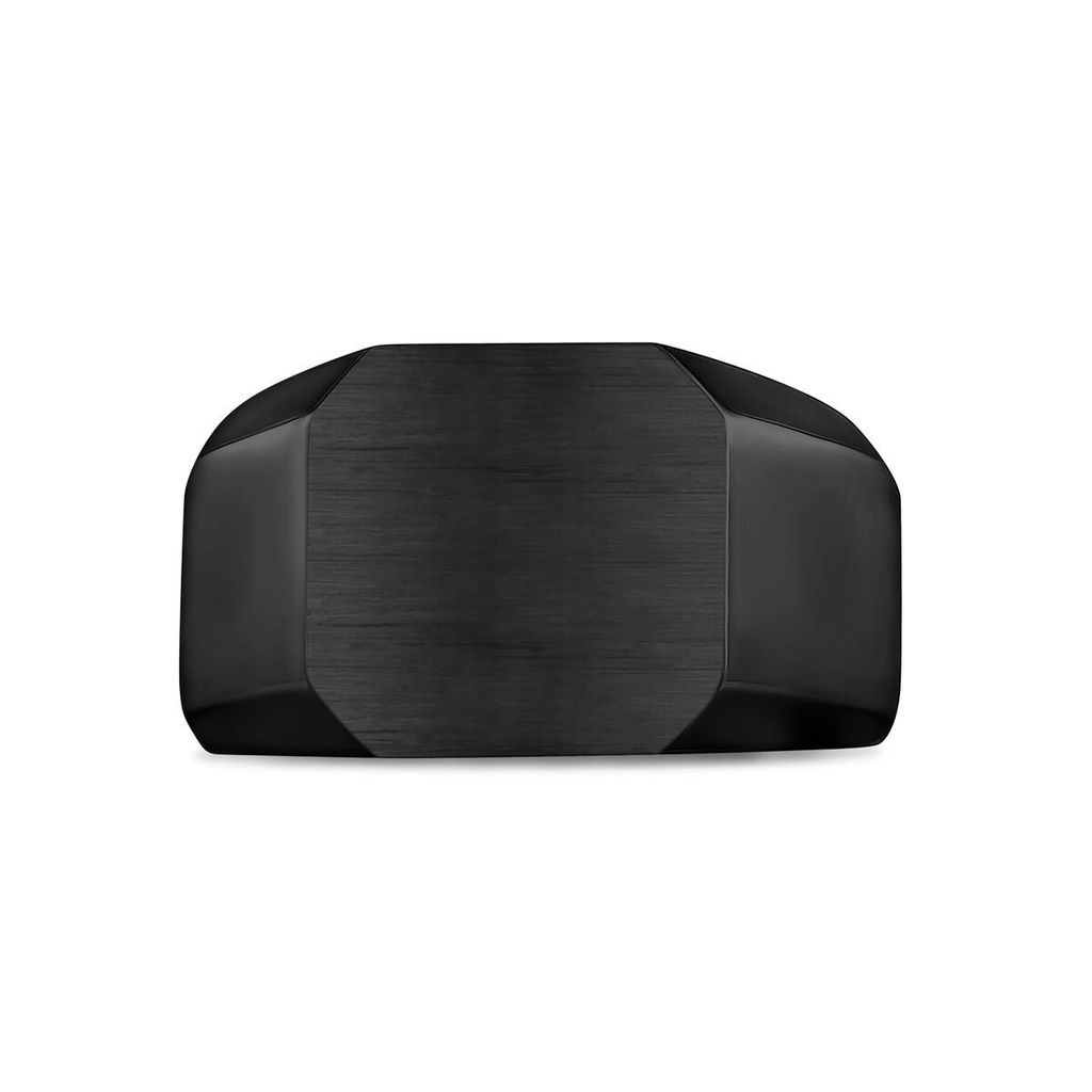 Stainless-Steel Matte Signet Ring | ARZ Steel | Luby 