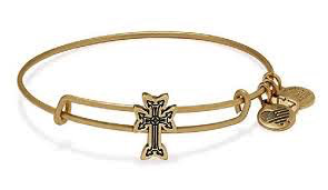 Armenia Cross Slider Bangle Bracelet (Gold) | Alex and Ani | Luby 