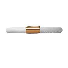 Brazalete de cuero blanco de una sola vuelta (dorado/blanco)