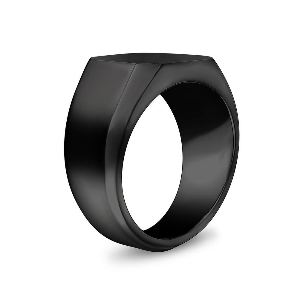 Stainless-Steel Matte Signet Ring | ARZ Steel | Luby 