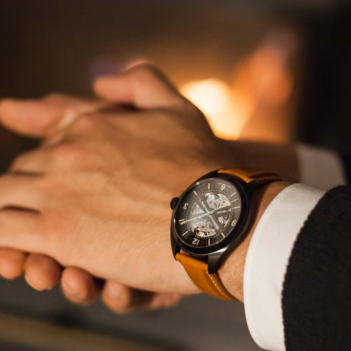 Khaki Automatic Skeleton (Black/Brown) | Hamilton | Luby 