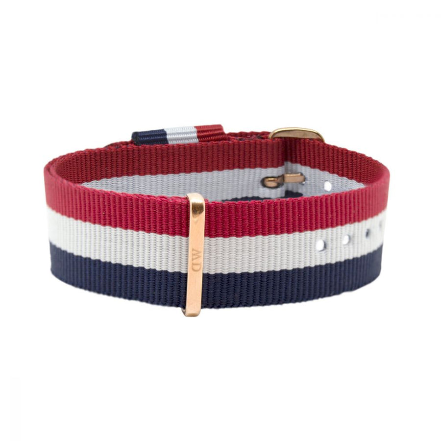 Cambridge Watch Strap (Navy Blue/Red/White/Rose-Gold)