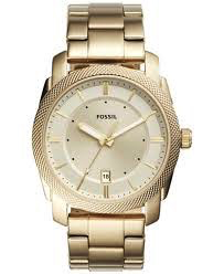 Machine Three-Hand Date Watch (Gold) | Fossil | Luby 