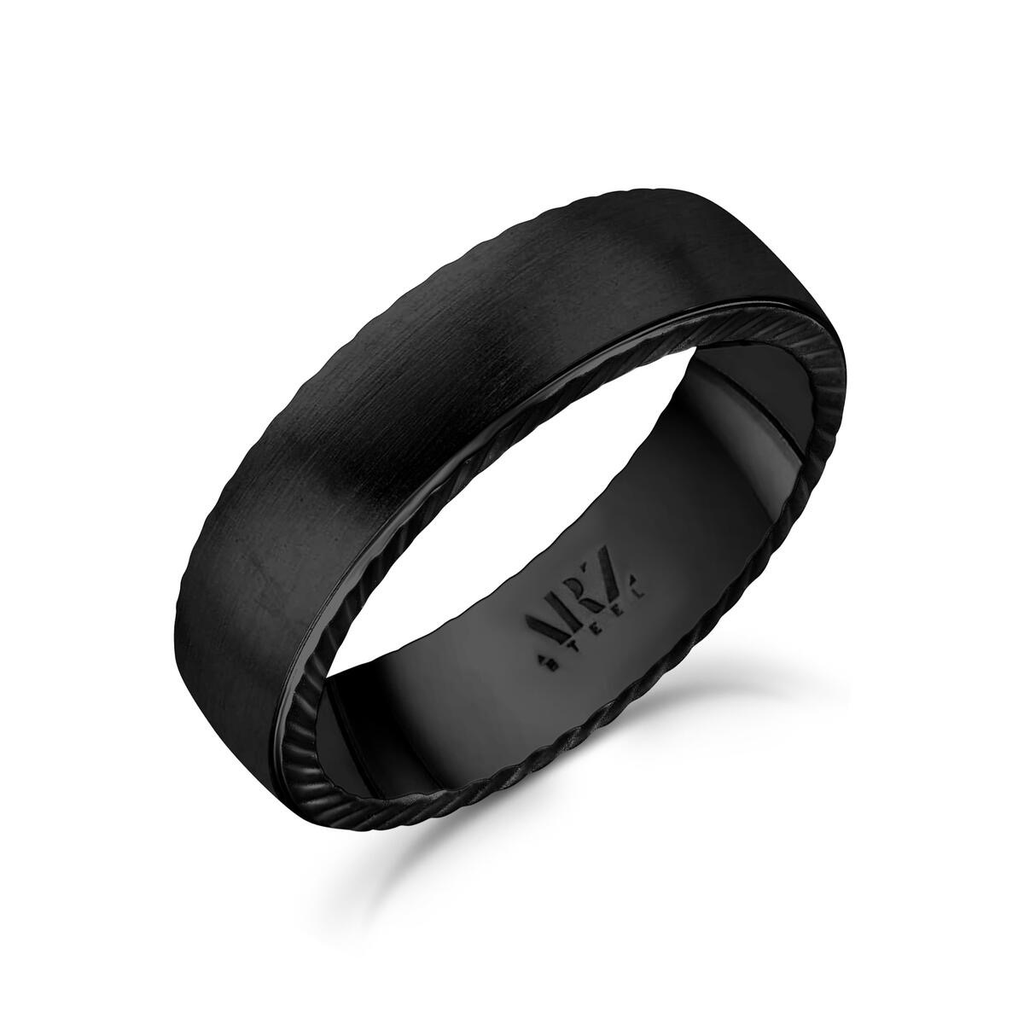 Flat Steel Ring with Diamond Cut Edges | ARZ Steel | Luby 
